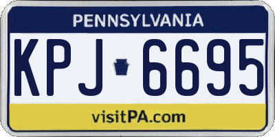 PA license plate KPJ6695