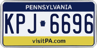 PA license plate KPJ6696
