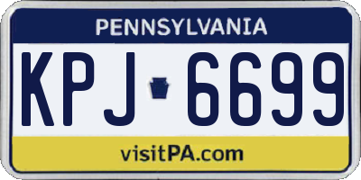 PA license plate KPJ6699