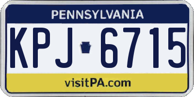 PA license plate KPJ6715