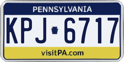 PA license plate KPJ6717