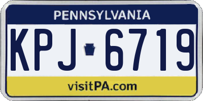 PA license plate KPJ6719