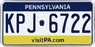 PA license plate KPJ6722