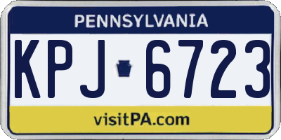 PA license plate KPJ6723