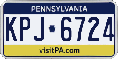 PA license plate KPJ6724