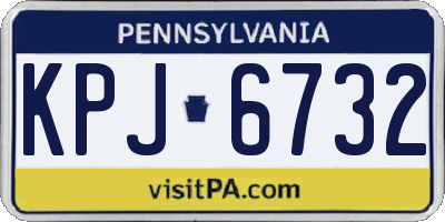 PA license plate KPJ6732