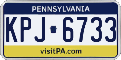PA license plate KPJ6733