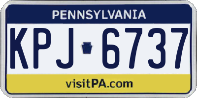 PA license plate KPJ6737