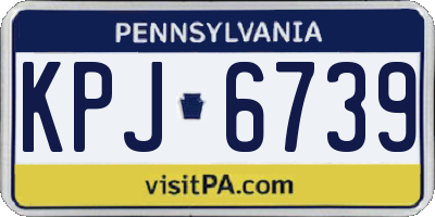 PA license plate KPJ6739