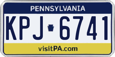 PA license plate KPJ6741