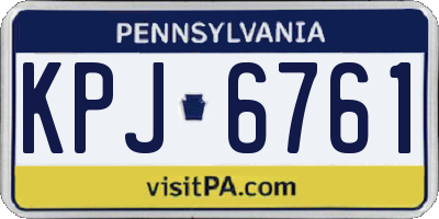 PA license plate KPJ6761