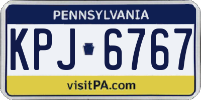 PA license plate KPJ6767
