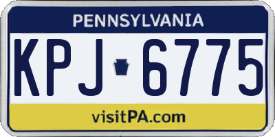 PA license plate KPJ6775