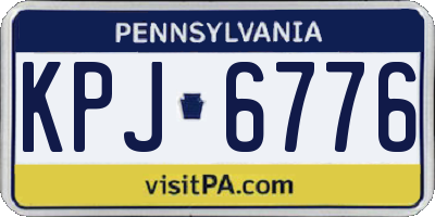 PA license plate KPJ6776