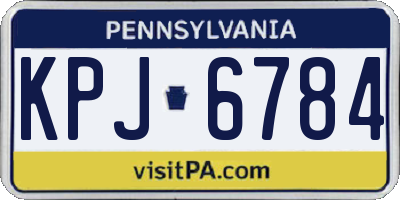 PA license plate KPJ6784