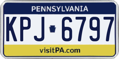 PA license plate KPJ6797
