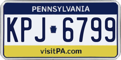 PA license plate KPJ6799