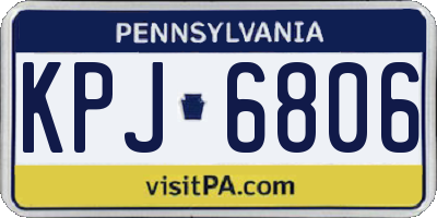 PA license plate KPJ6806