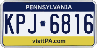 PA license plate KPJ6816