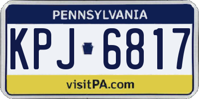 PA license plate KPJ6817