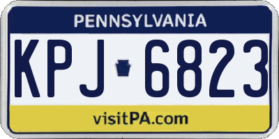 PA license plate KPJ6823