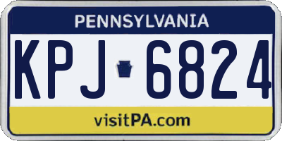 PA license plate KPJ6824