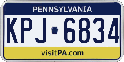 PA license plate KPJ6834
