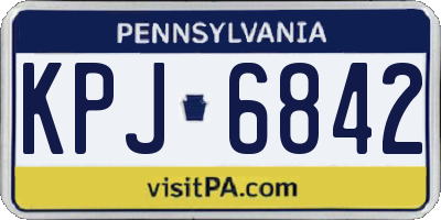 PA license plate KPJ6842