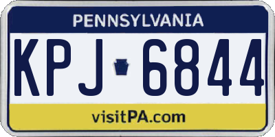 PA license plate KPJ6844