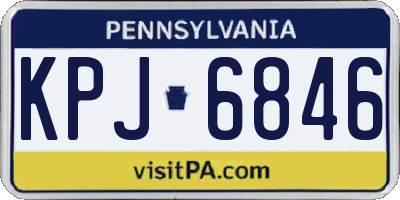 PA license plate KPJ6846