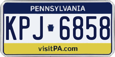 PA license plate KPJ6858