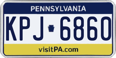 PA license plate KPJ6860