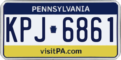 PA license plate KPJ6861