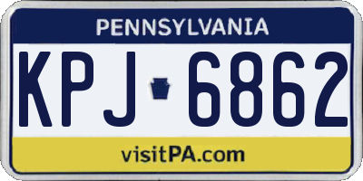 PA license plate KPJ6862