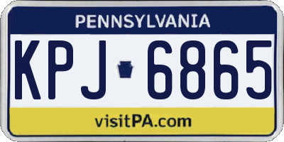 PA license plate KPJ6865