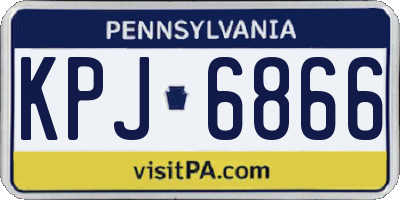 PA license plate KPJ6866