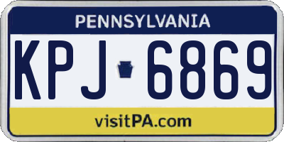 PA license plate KPJ6869