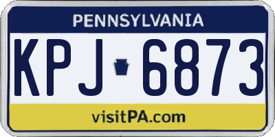 PA license plate KPJ6873