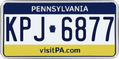 PA license plate KPJ6877