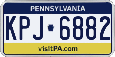 PA license plate KPJ6882