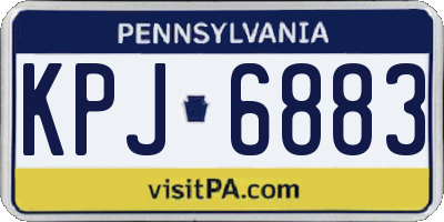 PA license plate KPJ6883