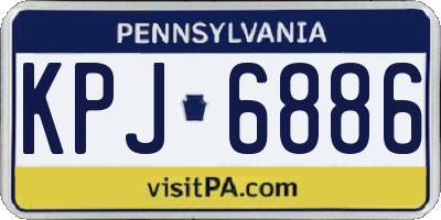 PA license plate KPJ6886