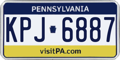 PA license plate KPJ6887