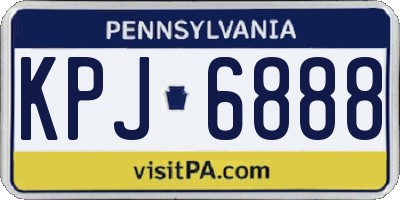 PA license plate KPJ6888