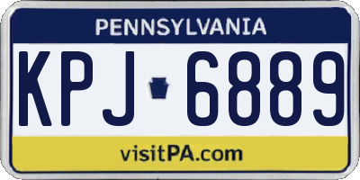 PA license plate KPJ6889