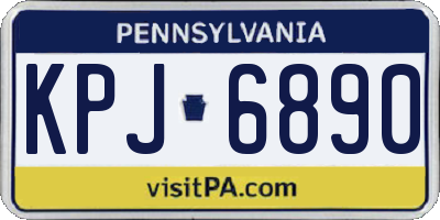 PA license plate KPJ6890