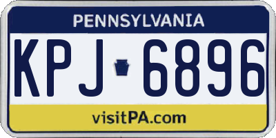 PA license plate KPJ6896