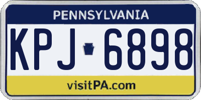 PA license plate KPJ6898