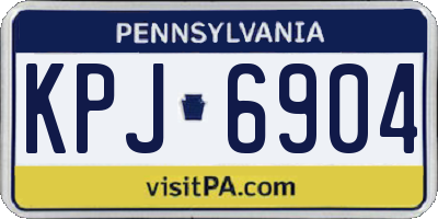 PA license plate KPJ6904