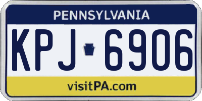PA license plate KPJ6906